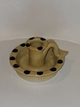 Vintage Williamsburg Restoration Fingerloop Pottery Candle Holder - £11.03 GBP