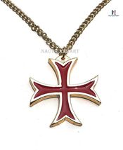NauticalMart Pendant Masonic Knight&#39;s Templar Crusader Red Cross Stainle... - £9.40 GBP