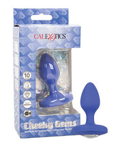 Cal ExoticszCheeky Gems Medium Rechargeable Vibrating Probe - Blue - $53.45