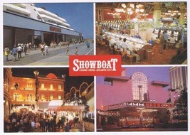 Postcard Showboat Casino Hotel Pacific Ave Atlantic City New Jersey Multi View - £3.10 GBP