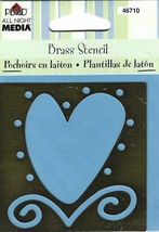 Plaid. 46710 Heart Brass Stencil - $4.00