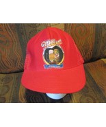 VINTAGE MILLER HIGH LIFE ADJUSTABLE LARGE BASEBALL SPORT CAP IRON ON LOG... - £10.32 GBP