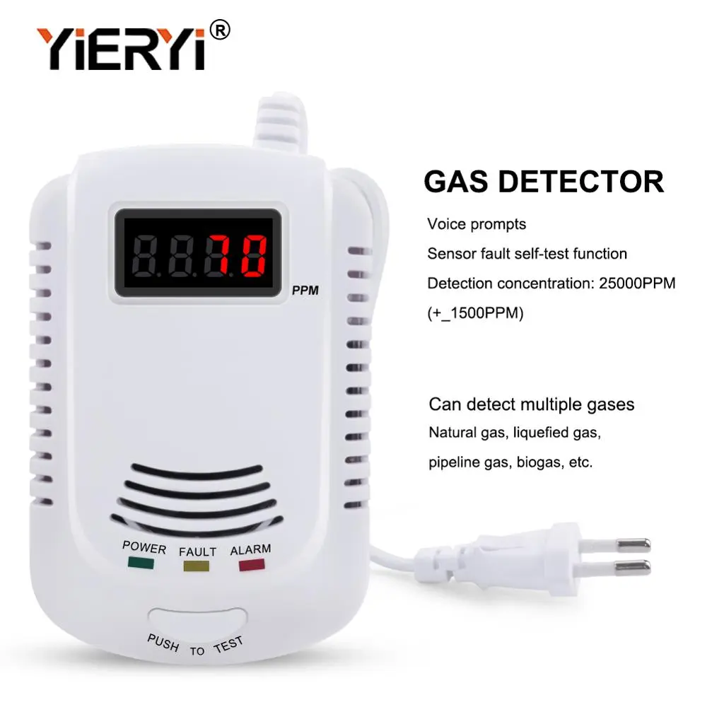  standalone plug in combustible gas detector lpg lng coal natural gas leak alarm sensor thumb200