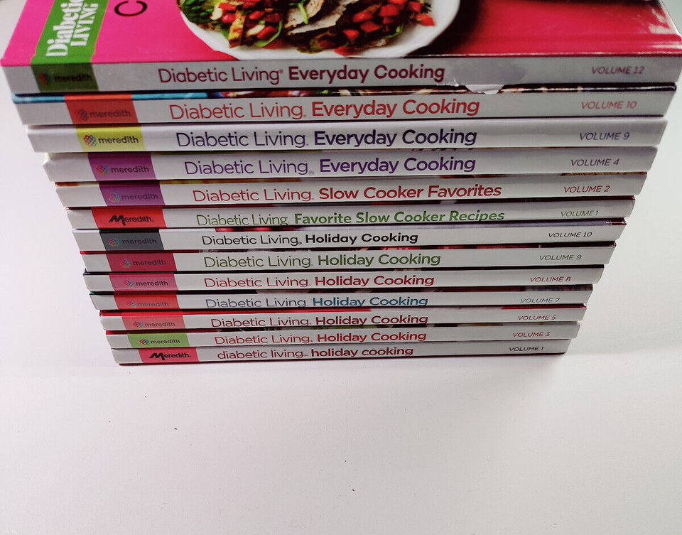Primary image for LOT OF 13 Diabetic Living Everyday/ Holiday/Slow Cooker Hardcover Books