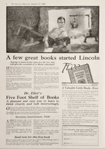 1920 Print Ad Abraham Lincoln Reading by The Fire Collier &amp; Son Co. New ... - $19.51