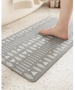 Modern Bathroom Rug Absorbent Quick Dry, 17&quot;x30&quot; Non-Slip Washable Mat Gray - $430.81 MXN