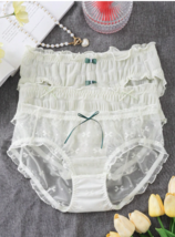3pc Set  Panties With Lacy Ruffle Trim Light Pastel Green size XL - $376.79 MXN