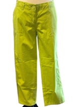 Crown &amp; Ivy Womens Capri Cropped Pants Size 4 Green Flat Front Pockets - £10.95 GBP