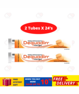 DEQUADIN Citrus Lozenges (Dequalinium) Sore Throat 24&#39;s x 2 Tubes - $421.72 MXN
