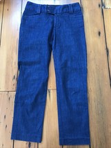 Banana Republic Sloan Fit Flat Front Dark Wash Denim Cotton Pants Jeans ... - $29.69