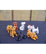 Miniature Dollhouse Dog Puppies Figurine Lot 8 Count - $6.99