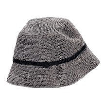 Nine West Bucket Hat Small Black White Fisherman Fashion Knit - £9.36 GBP