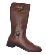 Karen Scott Women&#39;s Deliee Wide Calf Riding Boots Cognac Brown Size 11 - £23.44 GBP