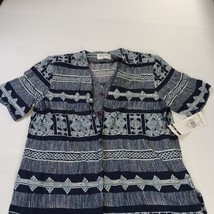 Alfred Dunner RN#19232 Women's Blue & White Under Vest Long Sleeve Shirt Size 12 image 9