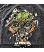 Harley-Davidson Motorcycles Graphic Print T-Shirt Black Small Skull Clov... - £20.80 GBP
