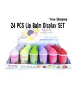 24 PCS Wholesale Bulk Display Ice Cream Lip Balm Set &quot;Free Shipping&quot; - $272.68 MXN