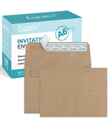 Eupako A6 Brown Envelopes 4X6, 100 Pack Self Seal Envelopes for 4X6 Card... - £11.90 GBP