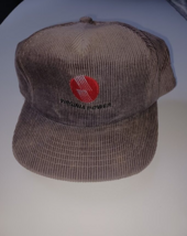 Vintage Virginia Power Corduroy Gray Baseball Cap Hat - $20.75