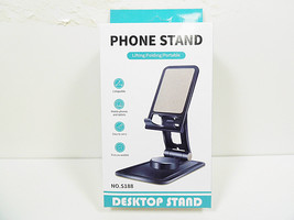 Cell Phone Stand Tablet Desktop Pivot Rotating Stands Black Pink White Blue 1pc. - £6.00 GBP