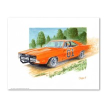 Signed DUKES OF HAZZARD General Lee Poster Print Wall Art 11x14 Unframed - $23.95