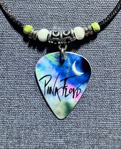 Handmade Pink Floyd Eclipse Aluminum Guitar Pick Necklace - £11.80 GBP