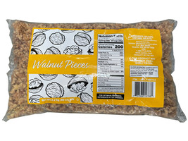  Bulk Walnut Pieces 5 Pound Wholesale Box ideal for preparing pastries   - $29.62