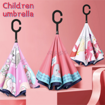 Children Double Layer Reverse Umbrella Folding Cartoon Kids Umbrella C-H... - $30.25