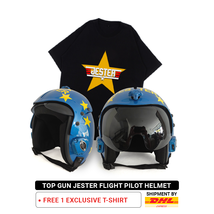 1 Pcs Top Gun Jester Flight Helmet Pilot Aviator USN Navy Movie Prop - £316.06 GBP