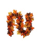 Fall Garland Maple Leaf  Decor Autumn Hanging Leaves Garland Party 6ft L... - $42.40