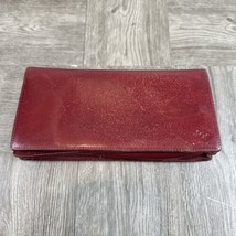 MONSAC ORIGINAL WALLET RED Genuine Leather Bifold Card &amp; Cash Wallet - £12.53 GBP
