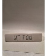 RAE DUNN Artisan Collection Magenta Ceramic Get It Girl Desk Plaque - $220.51 MXN