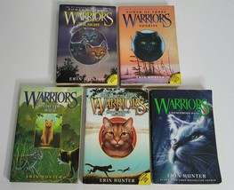 Lot Of 5 Erin Hunter Books Warriors Series Power Of Three Omen Prophecies Begin - £12.78 GBP