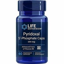 NEW Life Extension Pyridoxal 5-Phosphate 100 Mg Vegetarian Capsules 60-C... - $33.87