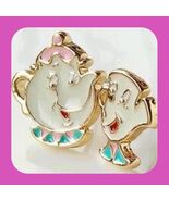 Beauty &amp; The Beast Mrs.Potts &amp; Chip Dainty Stud Earrings. Super Adorable! - $7.00