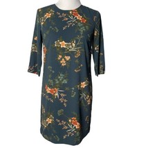 Banana Republic Floral Pattern Shift Dress 3/4 Sleeve Colorful Womens Size 0 - £35.48 GBP
