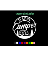 HAPPY CAMPER Camping RV Life Nature Parks Sticker Vinyl Decal CHOOSE SIZ... - €2,85 EUR+