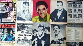 Elvis Presley ~ Ten (10) Color, B&amp;W Adverts, PIN-UPS From 1961-1980 ~ Clippings - £11.42 GBP