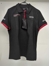 New OEM Genuine Porsche Ladies Large Polo BOSS HUGO Shirt Black WAP4340X... - £70.08 GBP