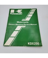 1983 KAWASAKI KDX250 OWNERS SERVICE MANUAL 83 82 KDX 250 99920-1215-01 K... - $9.75