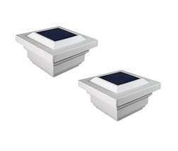 Classy Caps 4x4 White PVC Regal Solar Post Cap SLO78W (2 Pack) - £59.13 GBP