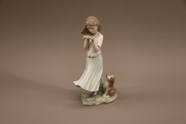 Lladro Retired Porcelain Figure &quot;Whispering Breeze&quot; with Dog - £146.88 GBP