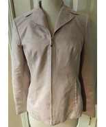 Evan-Picone Light Pink Faux Suede Full Zip Long Sleeve Jacket Women’s Si... - £10.16 GBP