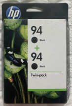 HP 94 Black Ink Cartridge Twin Pack C9350FN - 2 X C8765WN Foil Packs Free Ship - £14.21 GBP