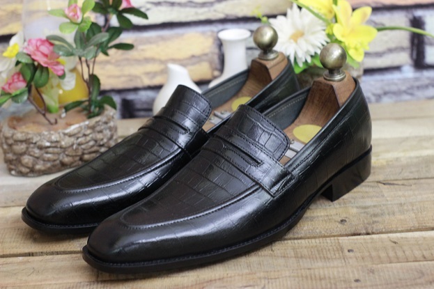 Men's New Handmade Leather Shoes Black Leather Loafer Slip On Dress & Moccasin