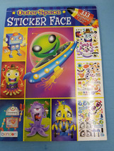 Outer Space Sticker Face Fun Book Heather Brown Designs 333 Stickers - $14.95