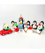 Hallmark Keepsake Festive Penguins Ornaments Set Of 9 Christmas 1986-90 - $19.79