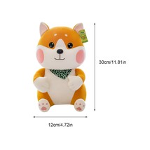 Plush Soft Stuffed Animal Plush Doll Cute Site Dog Shiba Inu Cute Room Decor Toy - £13.76 GBP