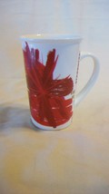 Pair of 2014 Starbucks Red Splash Christmas Ceramic Coffee Mugs, holds 12 ounces - £23.59 GBP