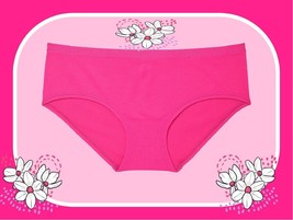 L  Hot Bold Bright Pink Seamless Victorias Secret PINK Hipster Hiphugger Pantie - £8.21 GBP