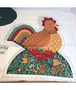 Wamsutta Folkart Rooster Centerpiece Fabric Panel A Christmas Gathering ... - £7.72 GBP